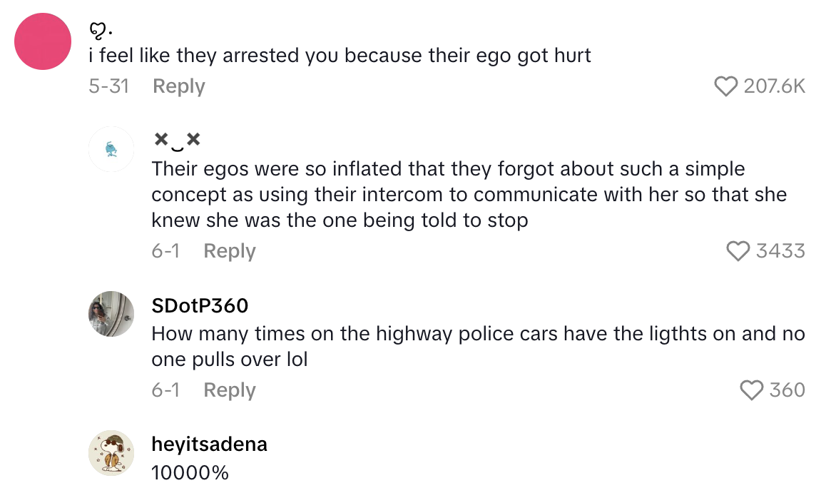 Screenshot 2025 07 02 at 10.09.12 AM I observed a power trip right before my eyes.   A TikTokker Explained Why She Got Arrested By The NYPD